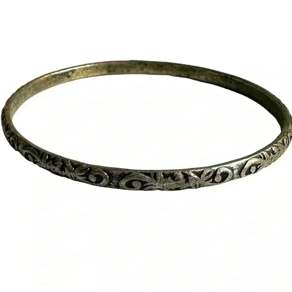 Vintage silver detailed bracelet women’s jewelry bangle - Picture 1 of 3